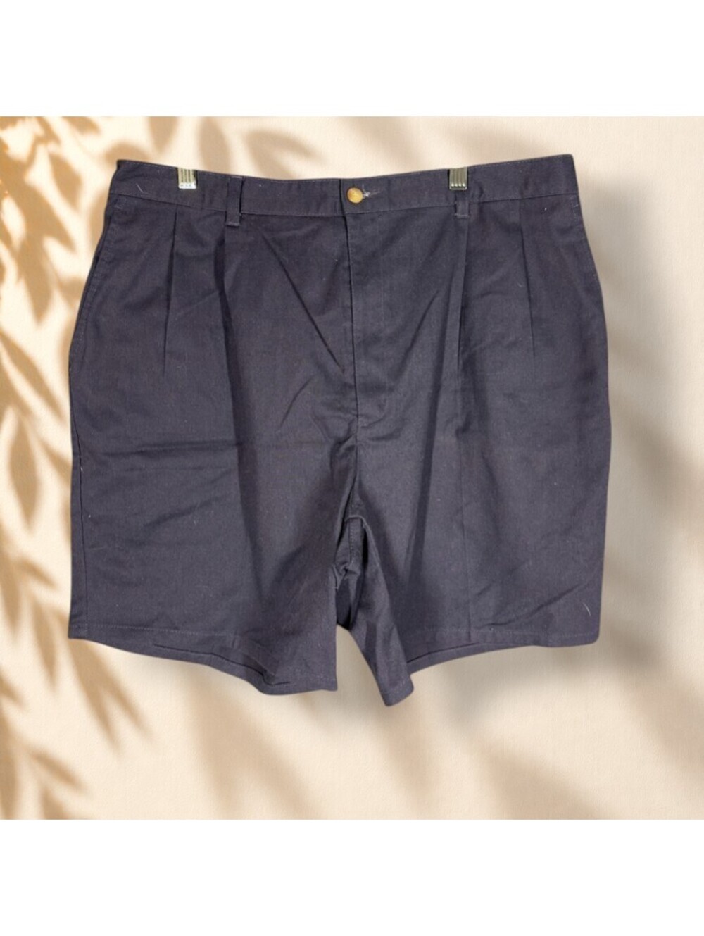 Unbranded Shorts Men 40 Blue High Rise Chino Pockets Cotton Stretch Regular
